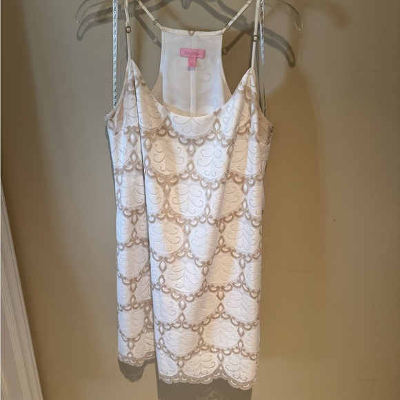 Lilly Pulitzer Tops - Lilly Pulitzer White and Gold dress